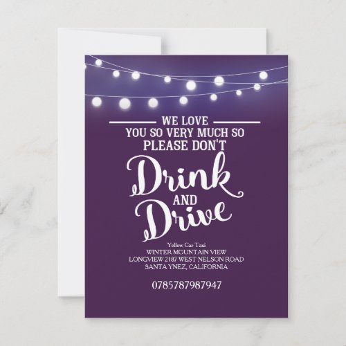 Dont Drink and drive sign