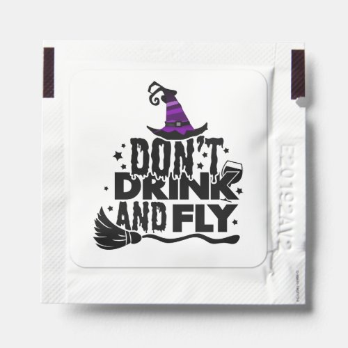 Dont drink and fly funny halloween driving hand sanitizer packet
