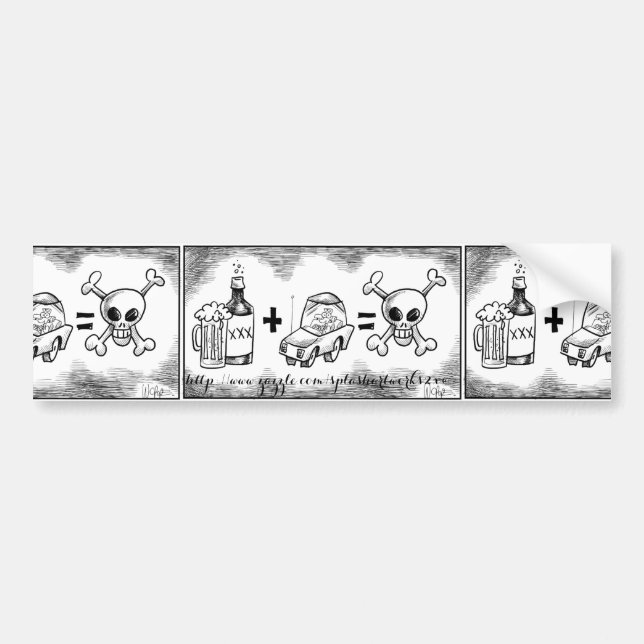 "Don't drink & drive" Bumper Sticker (Front)