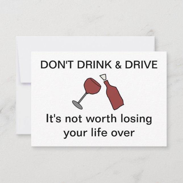 Don't drink & drive Card (Front)