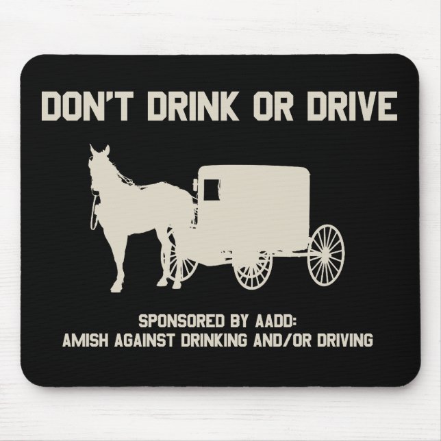 dont drink or drive mouse pad (Front)