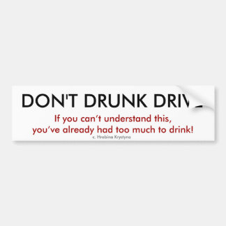 Drunk Driving Stickers | Zazzle