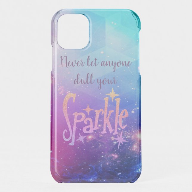 Don't Dull Your Sparkle Cosmic Stars Uncommon iPhone Case (Back)
