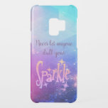 Don't Dull Your Sparkle Cosmic Stars Uncommon Samsung Galaxy S9 Case<br><div class="desc">Sparkling galaxies with quote "Never let anyone dull your Sparkle"</div>