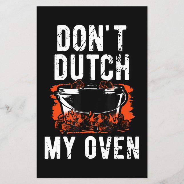 Dont Dutch My Oven - Funny Grill and BBQ Flyer (Front)