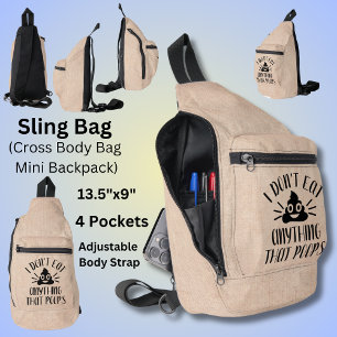 Don't Eat Anything That Poops, Vegan Sling Bag