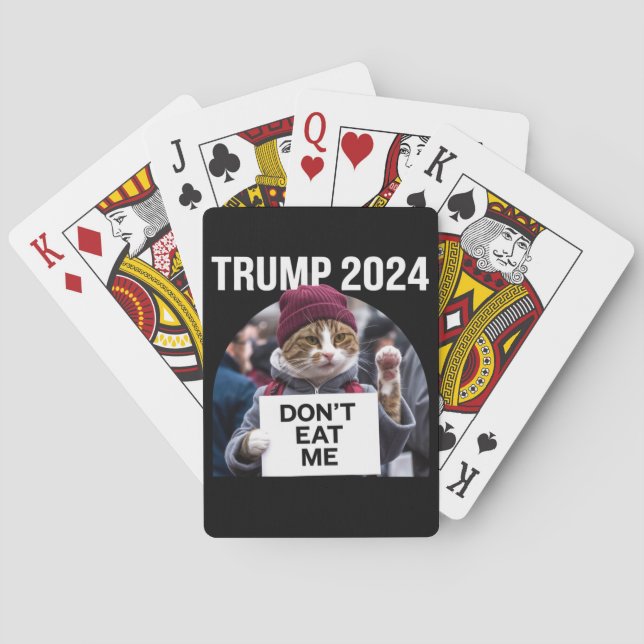 Don't Eat Me Cats For Trump 2024  Poker Cards (Back)