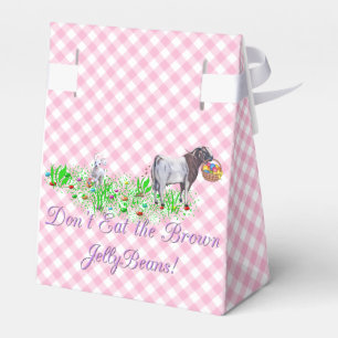 Don't Eat the Brown Jellybeans Boer Goat Favor Boxes