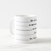 "Don't even talk to me" Coffee Mug (Front Left)