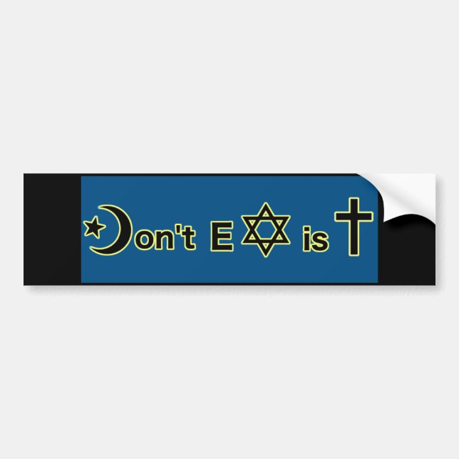 Dont Exist Bumper Sticker (Front)