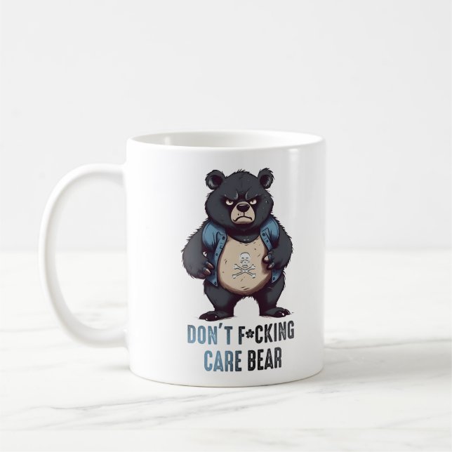 Don't F*cking Care Bear Coffee Mug (Left)