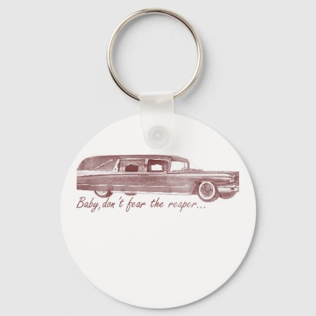Don't fear the reaper Hearse Design Keychain (Front)
