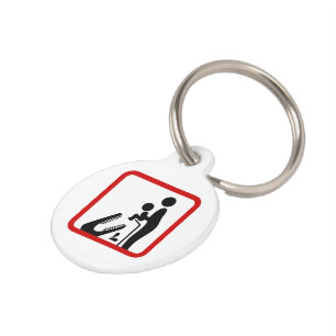 Don't Feed Baby To The Crocodile Zoo Sign Pet ID Tag