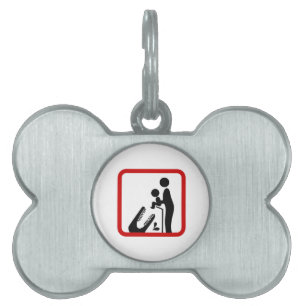 Don't Feed Baby To The Crocodile Zoo Sign Pet Name Tag