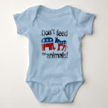 Don&#39;t Feed The Animals Party Politics Baby Bodysuit at Zazzle