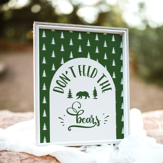 Dont feed the bears One Happy Camper birthday Poster (Creator Uploaded)
