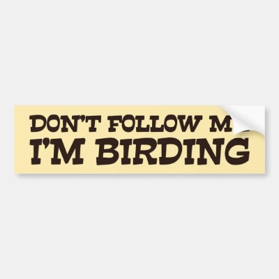 Don&#39;t Follow Me I&#39;m Birding Bumper Sticker