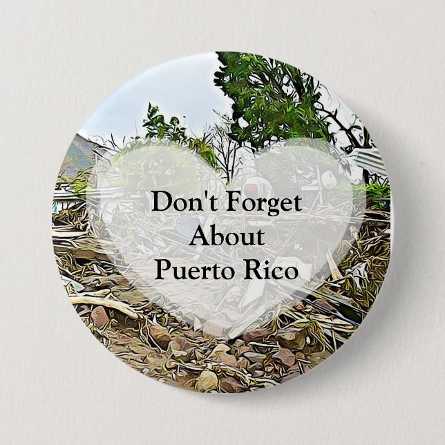 Don't Forget about Puerto Rico Button (Front)