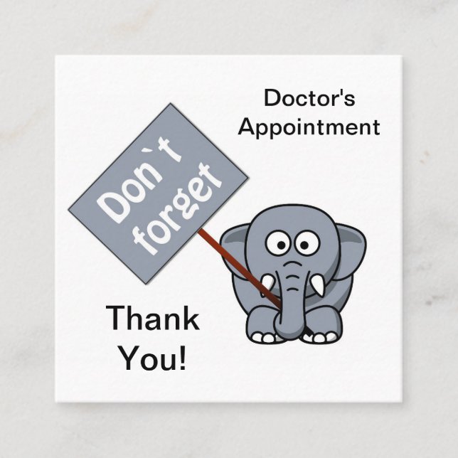 Don't Forget Appointment Card (Front)
