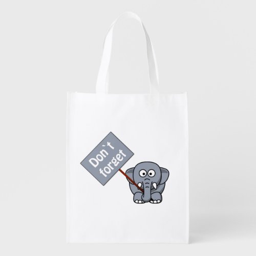 Dont Forget Elephant Reusable Bag