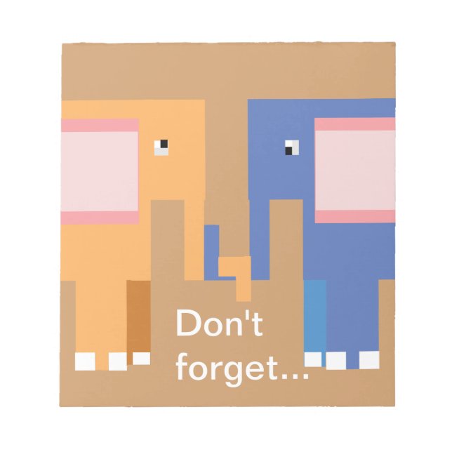 Don't forget list elephants notepad (Front)