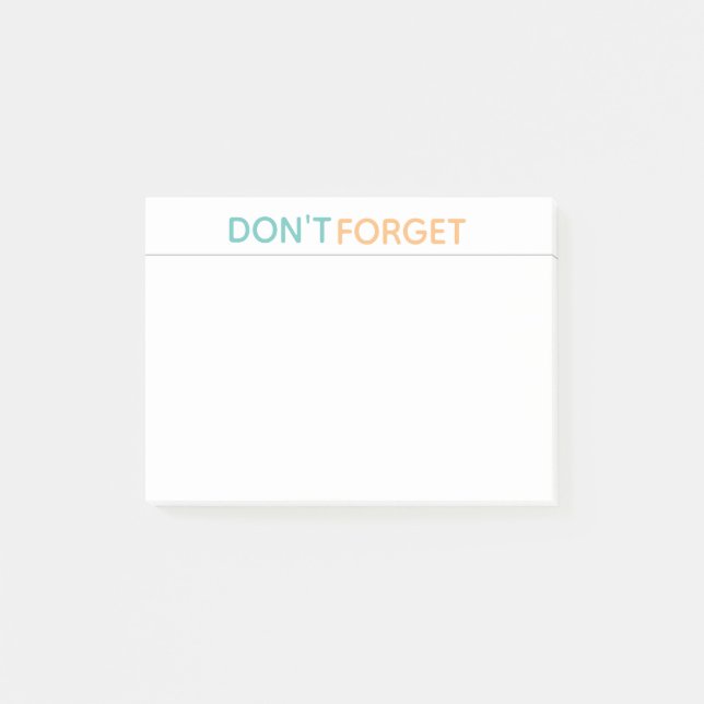 DON'T FORGET Notes (Front)