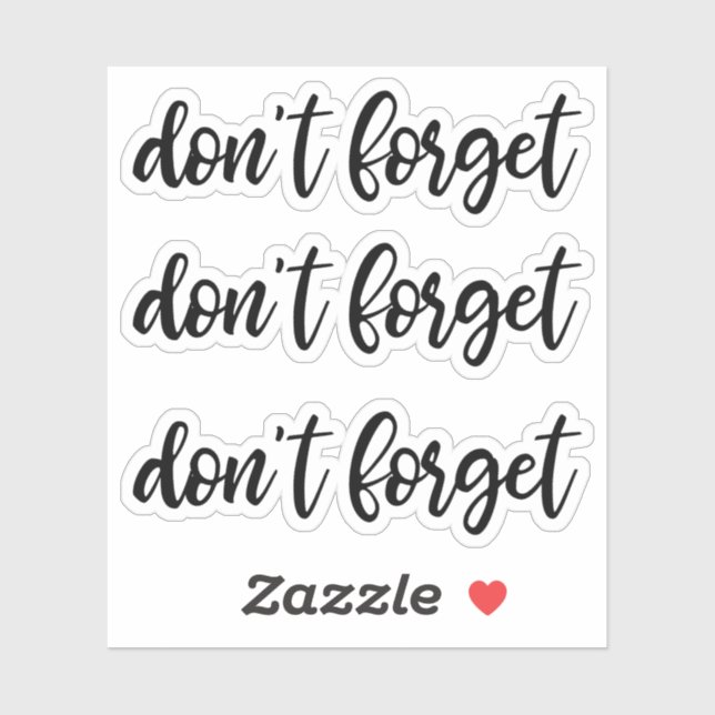 Don't forget planner memo cute sticker (Sheet)