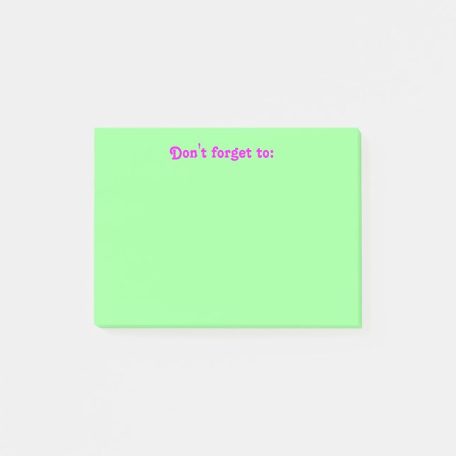 "Don't forget" post-it Notes (Front)