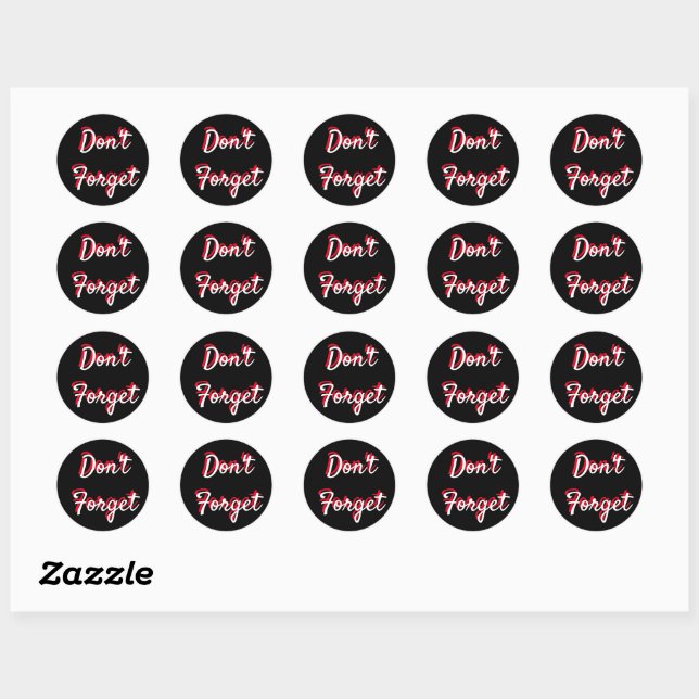 Don't forget stickers (Sheet)