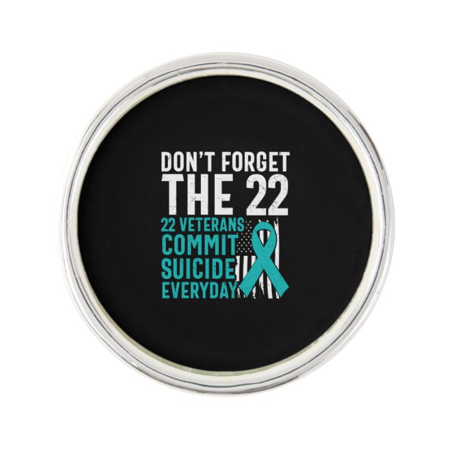 Dont Forget The 22 Veterans Lapel Pin (Front)