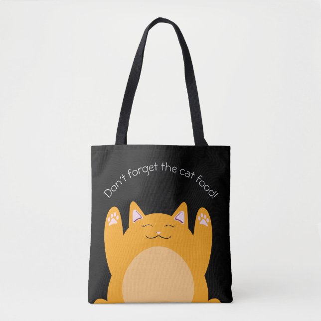 Don't forget the cat food shopping tote (Front)