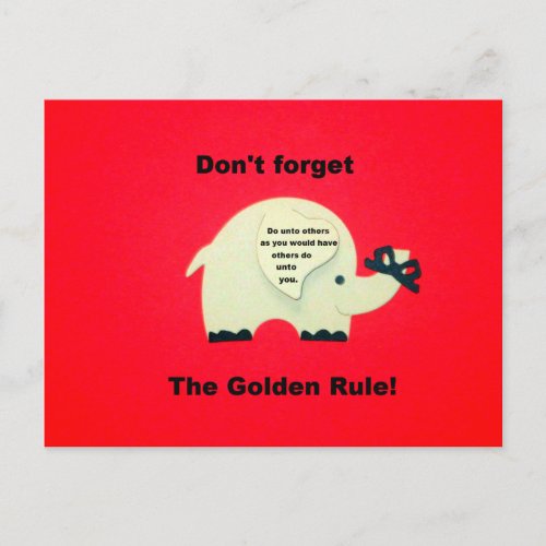 Dont forget the Golden Rule Postcard