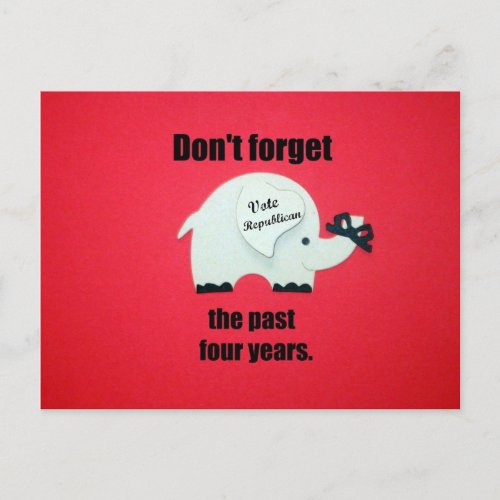 Dont forget the past four years postcard