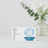 don't forget to floss flossing cartoon tooth business card (Standing Front)