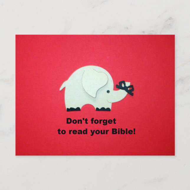 Don't forget to read your Bible! Postcard (Front)