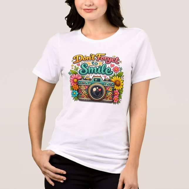Don't Forget To Smile Tri-Blend Shirt (Front)