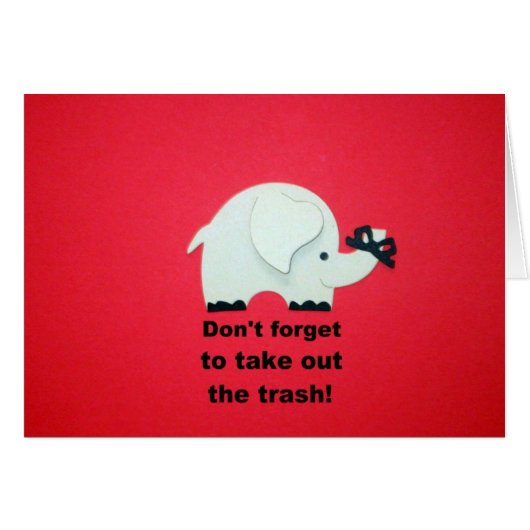 Don't forget to take out the trash cards (Front Horizontal)