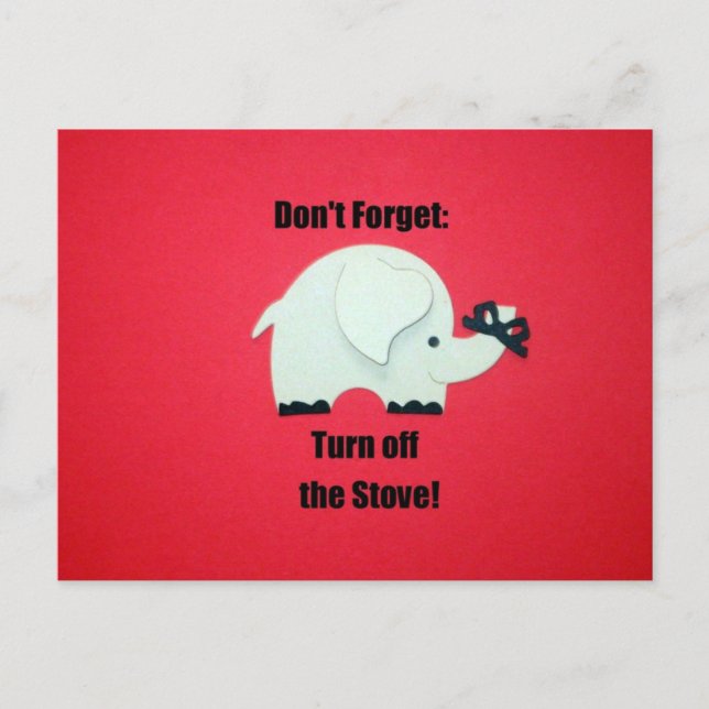 Don't forget: Turn off the stove! Postcard (Front)