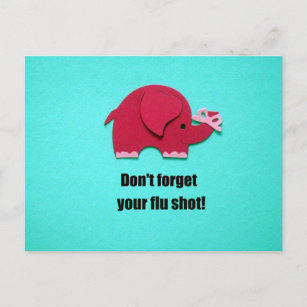 Don't forget your flu shot! postcard