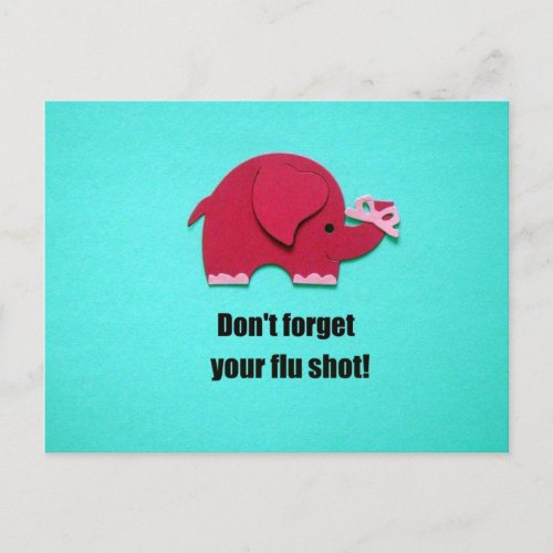 Dont forget your flu shot postcard