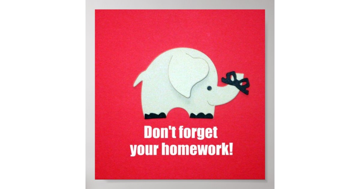 homework reminder poster