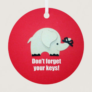 Don't forget your keys! metal ornament