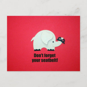 Don't forget your seatbelt postcard