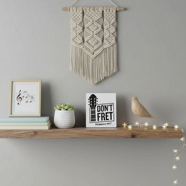 Don't fret (Philippians 4:6-7) Guitar  Plaque (Creator Uploaded)