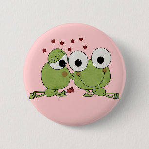 Don't Frog-et the Kiss Valentine Gifts Pinback Button