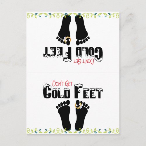 Dont Get Cold Feet Funny Socks Postcard