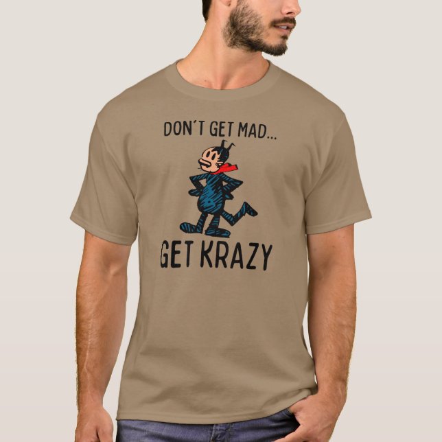 "Don't Get Mad" Classic Cartoon Cat Shirt (Front)