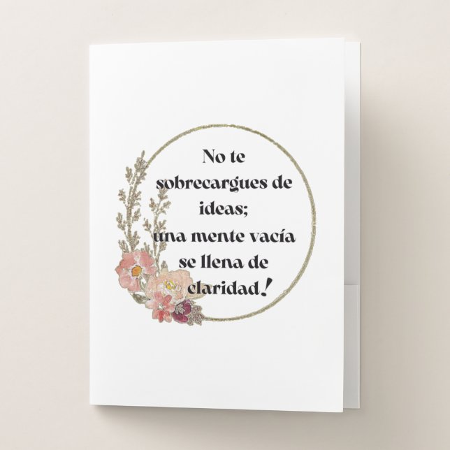 Don't get over yourself with ideas pocket folder (Front)