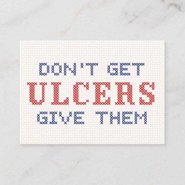 Don't Get Ulcers Advice Card (Front)