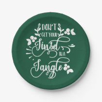 dont get your tinsel in a tangle christmas paper plates